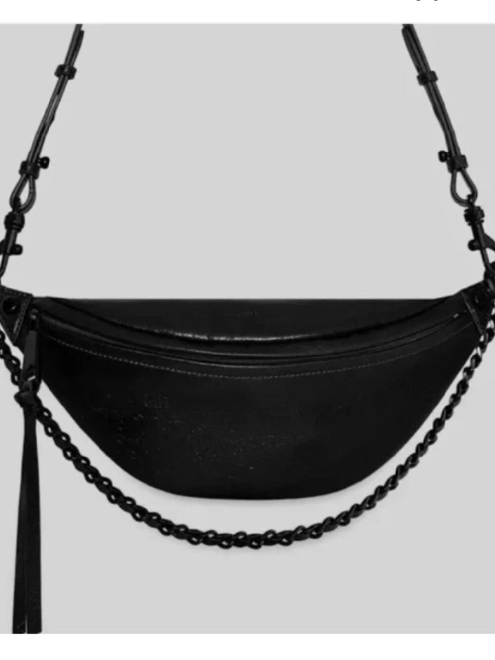 Rebecca Minkoff Chelsea Leather Sling Bag Black w/Chain and NEW CROSSBODY STRAP